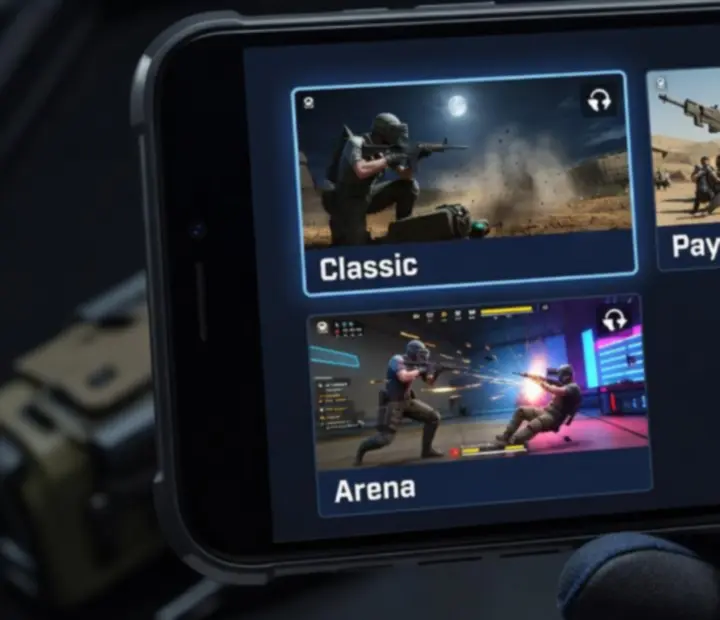 PUBG MOBILE játékmód választó felület különböző módokkal