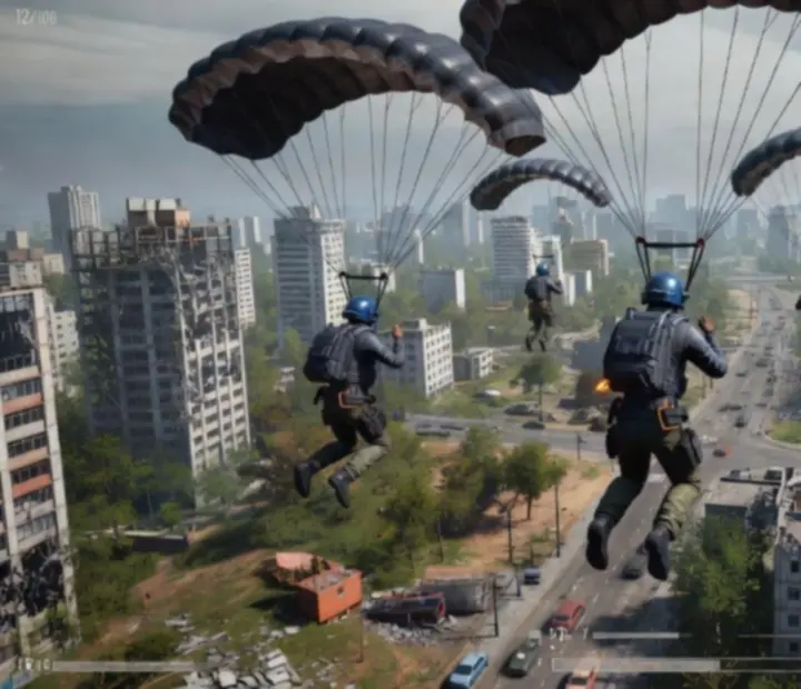 PUBG MOBILE Classic Mode játékmenet: játékosok harcolnak egy zsugorodó zónában