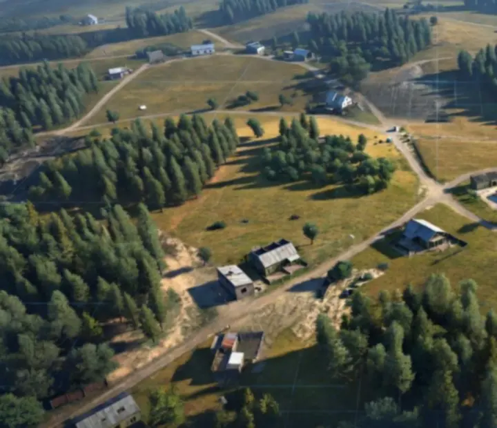 PUBG MOBILE battle royale pálya felülnézetből, jelölt zónákkal és útvonalakkal