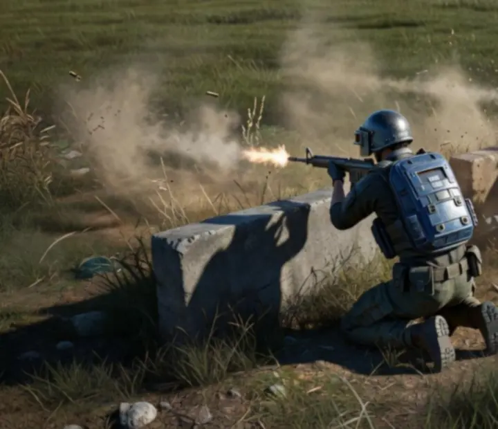 PUBG MOBILE osztag fedezékben, egymást támogatva a harctéren